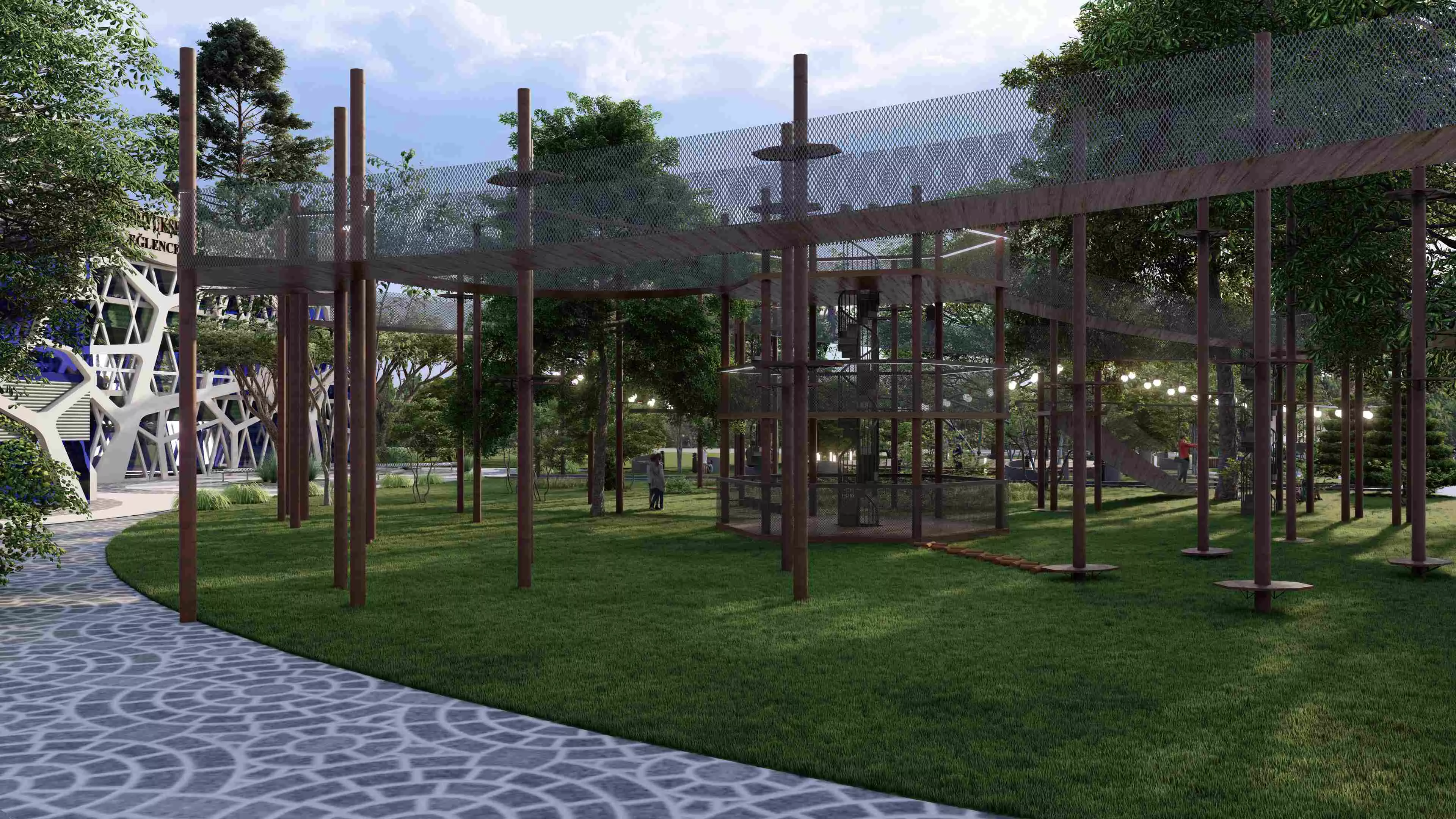 Mustafa Bozbey - Genç Park - Geleneksel oyun alanları daha çok 6-12 yaş grubunun gelişim düzeyine göre yetişkinlerce tasarlanmış olup ergen yaş grubunu (12-18 yaş) kapsamamaktadır. Kamusal alandan mahrum kalan bu yaş grubu, akranlarıyla sosyalleşmekten uzak ve dolayısıyla dışlanmış hissetmektedirler. Özellikle genç kızlar kamusal alandan daha çok izole durumdadır. Çocuklara, gençlere, kız ve erkek çocuklarına duyarlı ve onları kapsayan kamusal alanlar tasarlanmasını içeren bu proje sosyal uyum ve diyaloğu odağa alarak gençlerin ve çocukların buluşabileceği kentsel alan tasarımını onlarla birlikte yapmayı içermektedir.